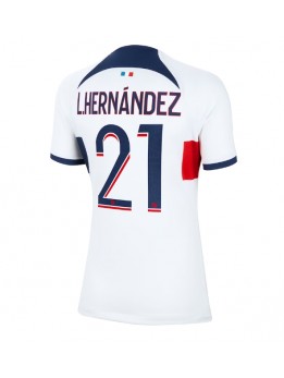 Ženski Nogometna dresi replika Paris Saint-Germain Lucas Hernandez #21 Gostujoči 2023-24 Kratek rokav